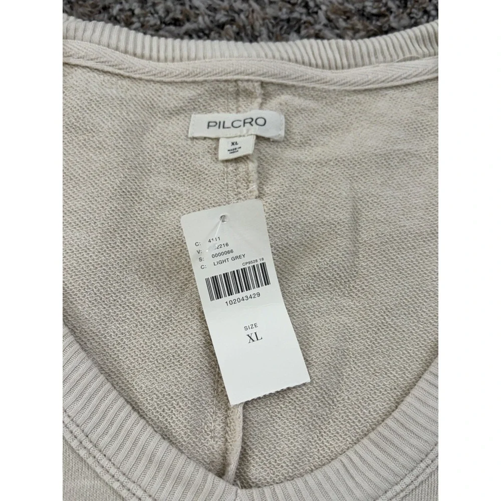 Anthropologie Pilcro Sweatshirt Long Sleeve Oversized Beige Crème XL NWT Boho - Picture 4 of 9